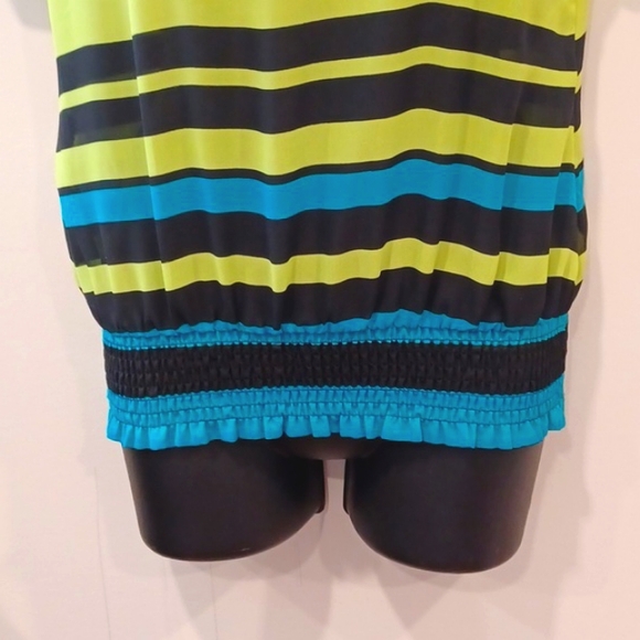 Wet Seal Relaxed Fit Sheer Pull On Striped Blouse- Sz. XS - Picture 4 of 7